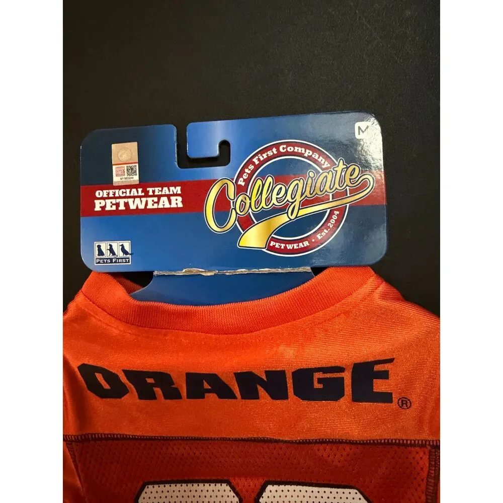 Pets First NCAA College Syracuse Orange Mesh Jersey for Dogs Cats Medium NEW